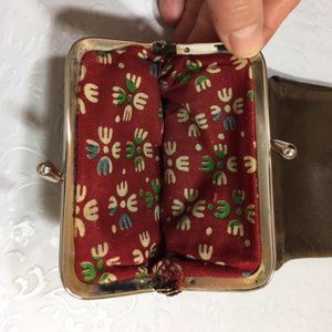 VINTAGE 70's Genuine Deerskin Wallet Coin Purse Combo Western Southwestern SOFT